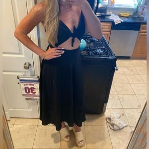 Black cut out dress